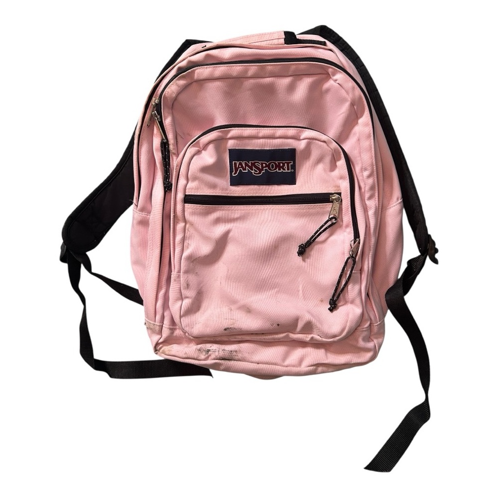 Vintage Jansport Canvas Backpack - Light Pink
